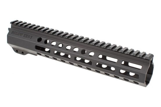 Sons of Liberty Gun Works 10.5in EXO3 AR15 Rail features a free float design and hardcoat finish